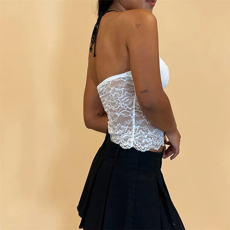 Elegant Lace Tube Top