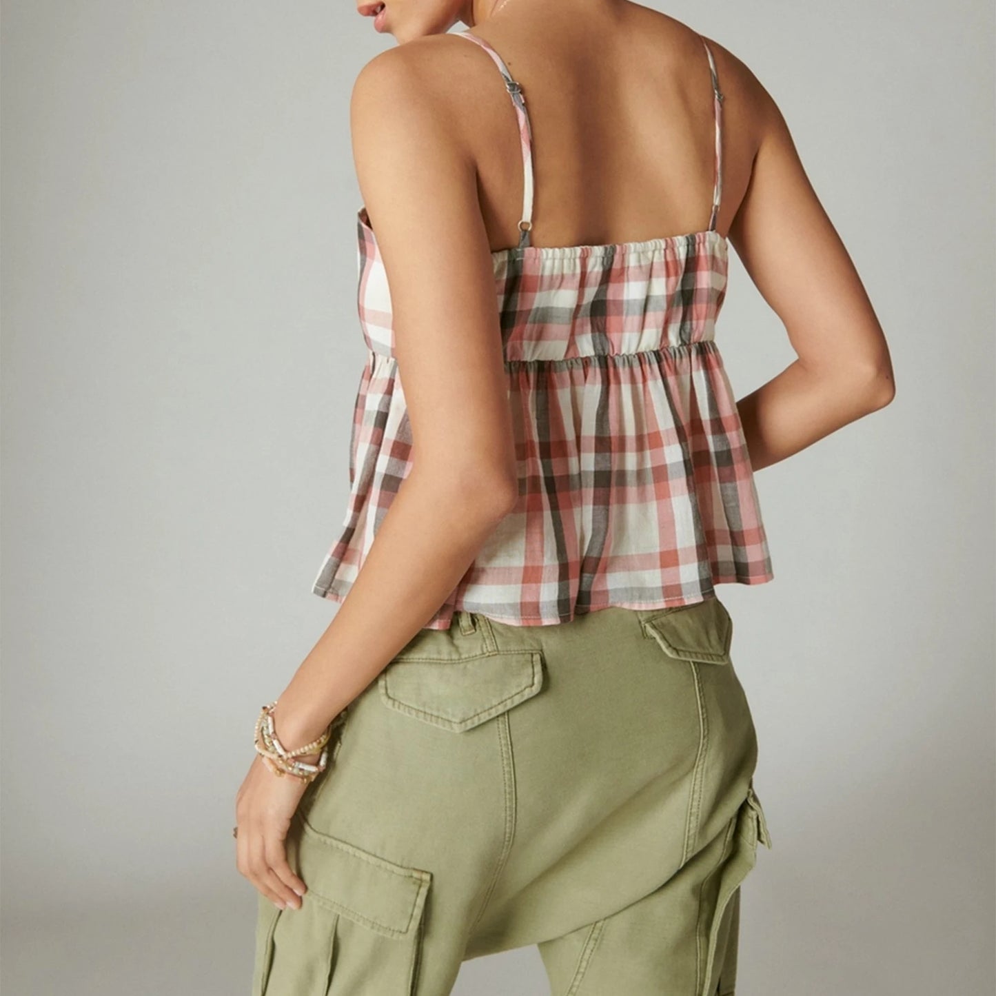 Striped Plaid Picnic Camisole