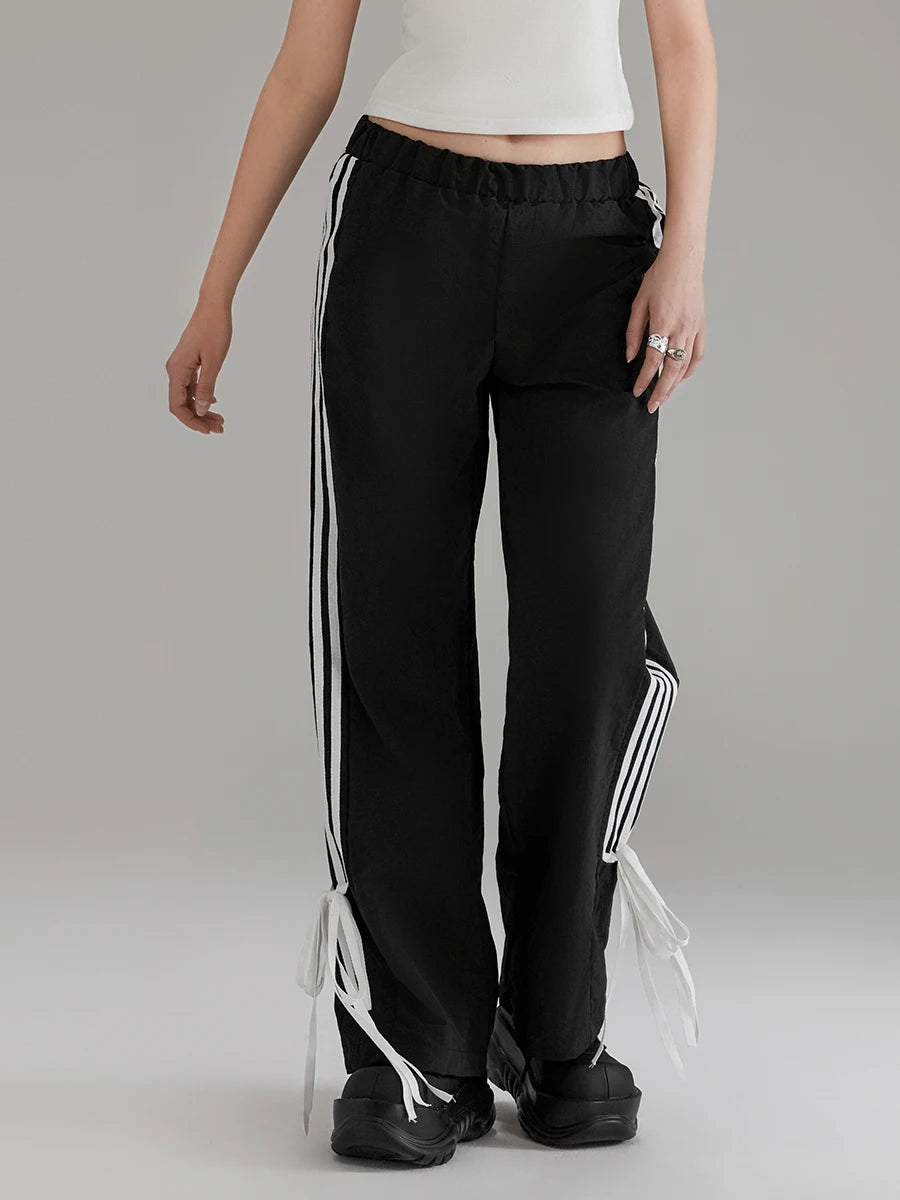 Side Bow Bandage Loose Sweatpants