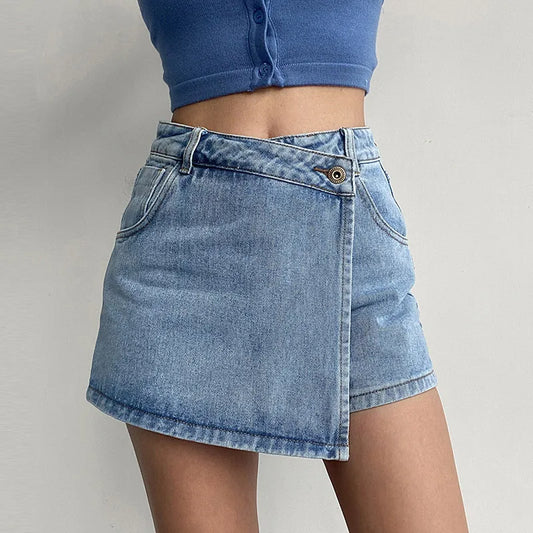 Sidewalk Irregular Denim Skirt