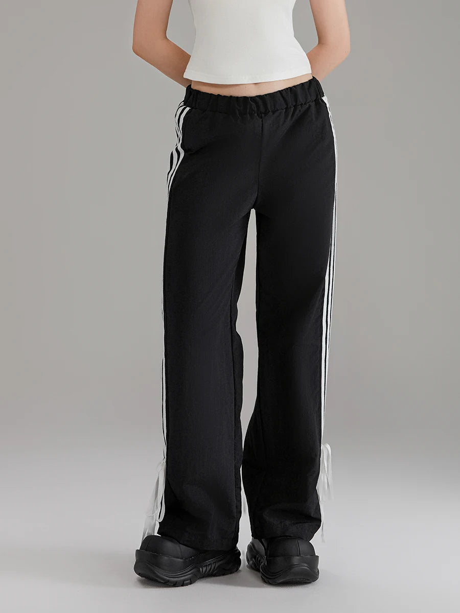 Side Bow Bandage Loose Sweatpants