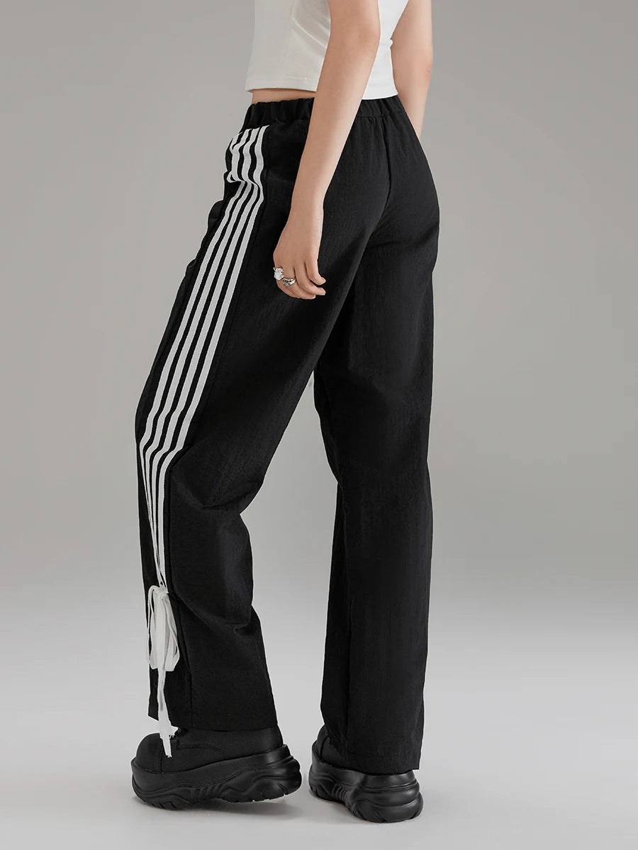 Side Bow Bandage Loose Sweatpants