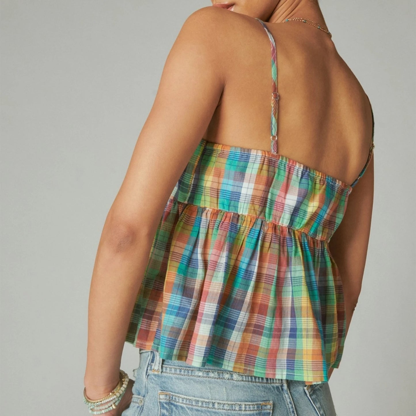 Striped Plaid Picnic Camisole