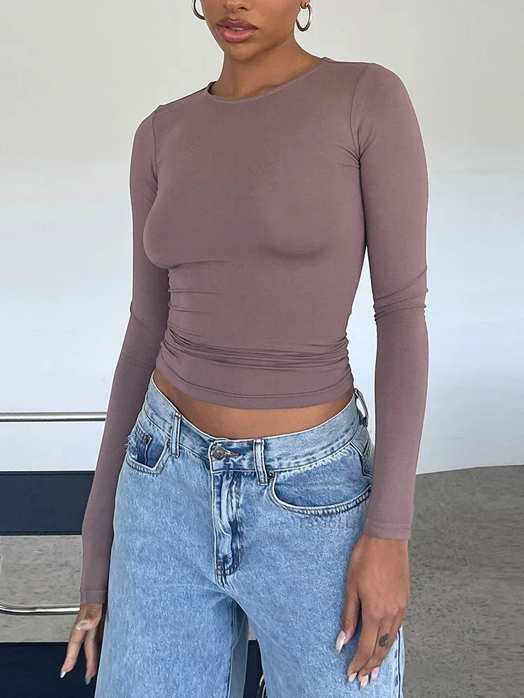 Slim Long Sleeve Pullovers