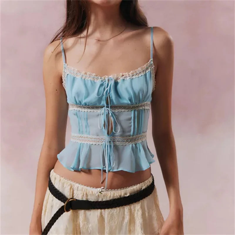 Urban Chick Fairy Adjustable Spaghetti Strap Cropped Top